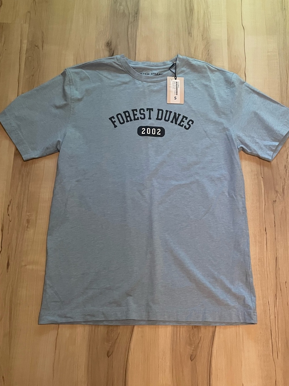 Peter Millar Crewneck T-Shirt Men’s Size Small Forest Dunes Golf Club Light Blue